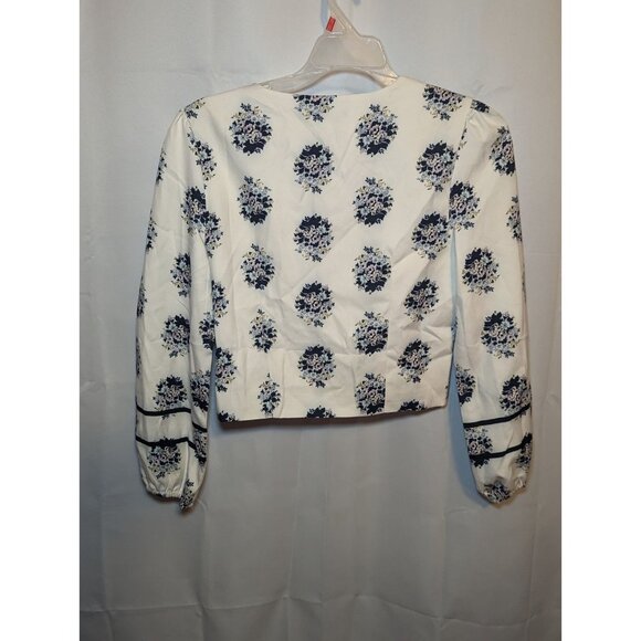 Lady Sunshine Floral V-neck Boho Bohemian Style Long Sleeve Blouse Size Medium - Picture 12 of 16